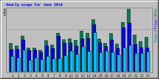 Hourly usage for June 2010